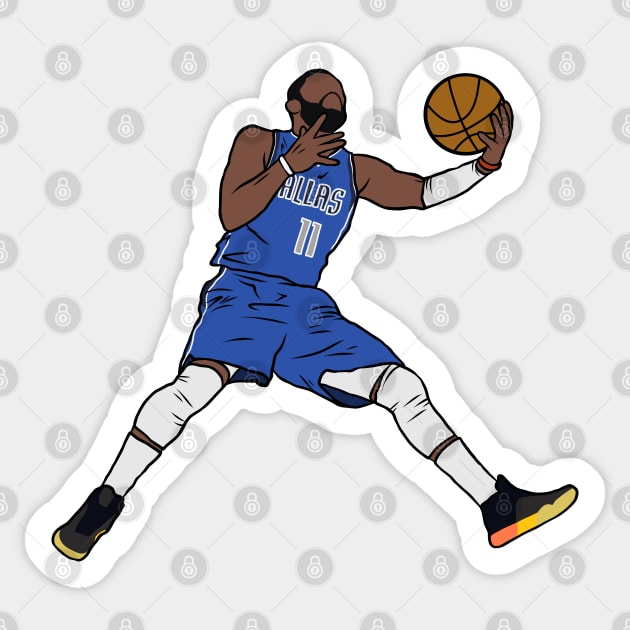 Kyrie Irving Dallas Layup 2 Sticker by rattraptees